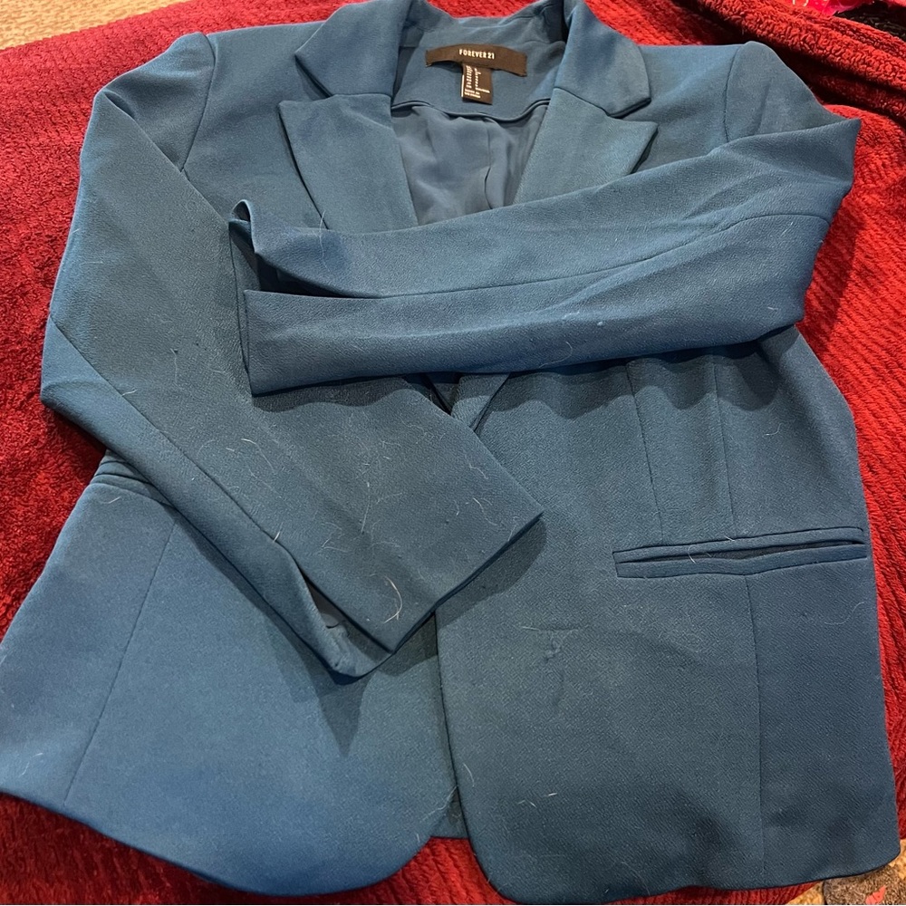 Forever 21 Teal/Turquoise Blazer, size small
